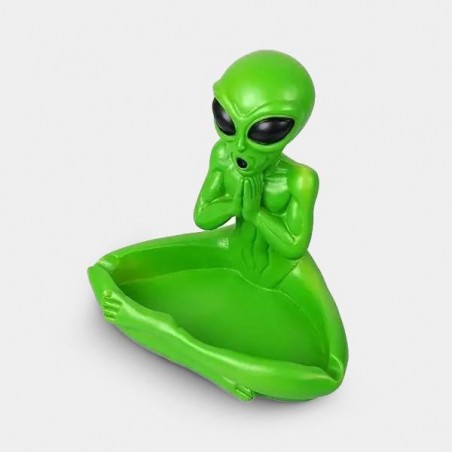 Cendrier Alien Vert peint à la main - GB The Green Brand
