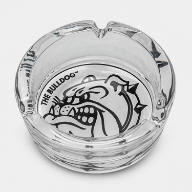 Cendrier en verre blanc et noir Bulldog - GB The Green Brand