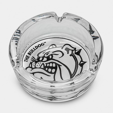 Cendrier en verre blanc et noir Bulldog - GB The Green Brand