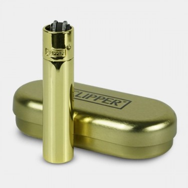 Briquet Clipper en métal livré avec boite - Grow Barato