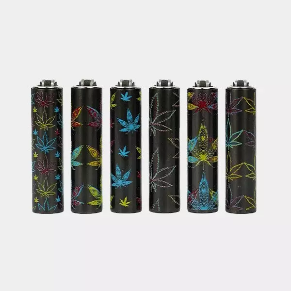 Voir Clipper Mini étui en métal néon feuilles