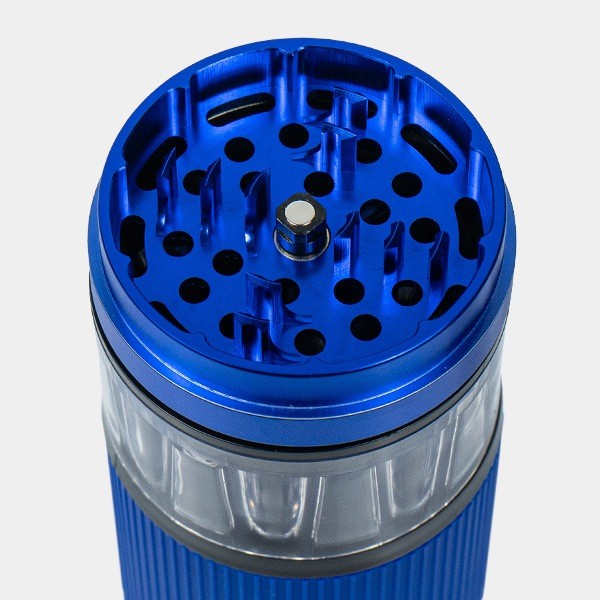 Grinder avec remplisseur de cônes aluminium bleu