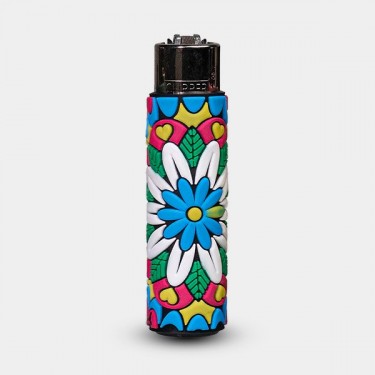 Briquet Clipper Hippie Passion 3 avec étui en silicone - GB