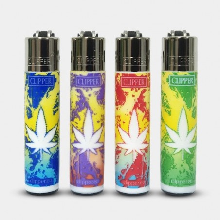 Briquet Clipper Micro color leaves