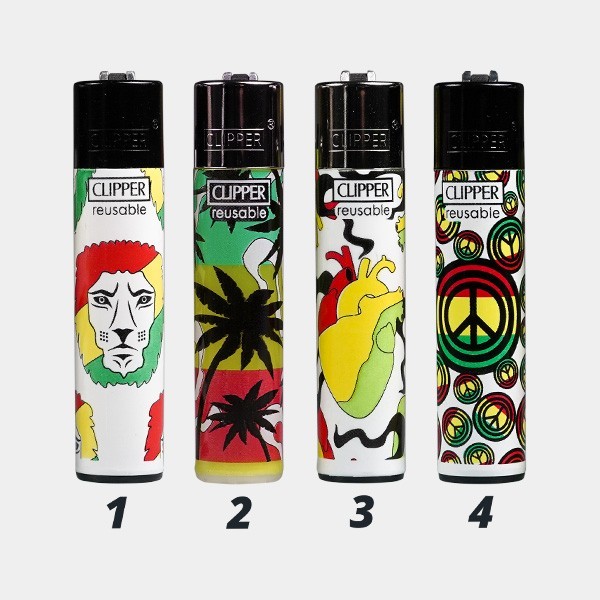 Voir Briquet Clipper Reggae Life - GB The Green Brand