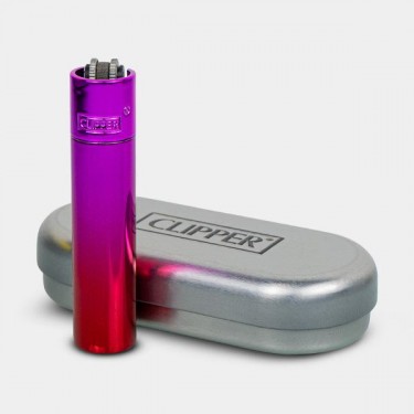 Briquet Clipper en Métal résistant Pink Gradient - GB The Green Brand