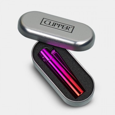 Briquet Clipper en Métal résistant Pink Gradient - GB The Green Brand