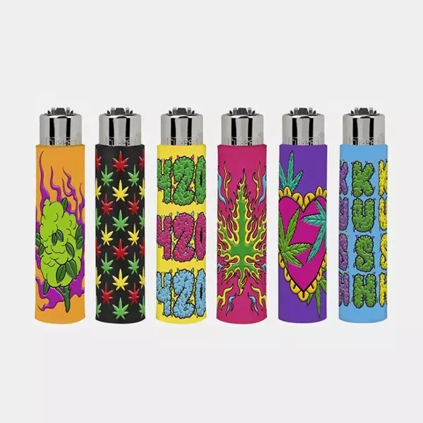Voir Briquet Clipper avec étui en Silicone Weednesday