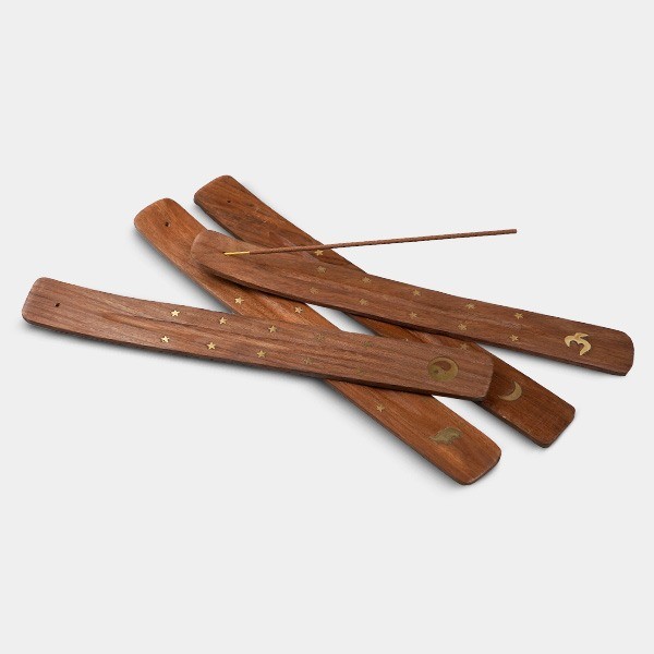 Voir Acheter porte-encens plat 30 cm en bois - Grow Barato