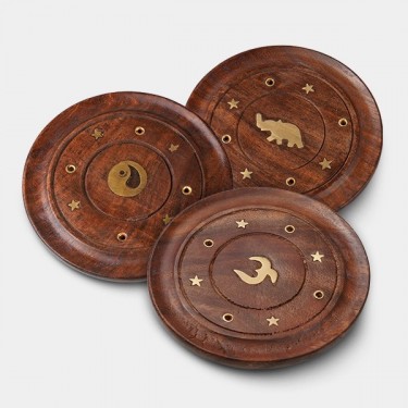 View Acheter assiette porte-encens en bois - Grow Barato
