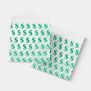 Sachet Zip 50 x 50 mm Dollars - GB The Green Brand