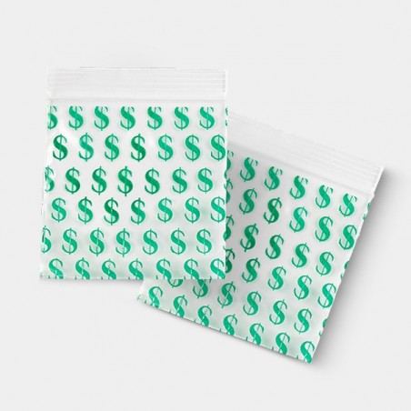 Sachet Zip 50 x 50 mm Dollars - GB The Green Brand