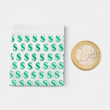 Sachet Zip 50 x 50 mm Dollars - GB The Green Brand