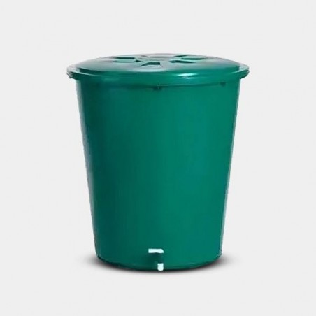 Réservoir vert arrondi avec couvercle