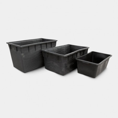 Réservoir rectangulaire en plastique noir
