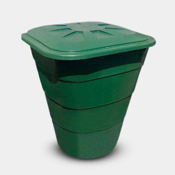 Voir Réservoir carré vert avec couvercle - Grow Barato