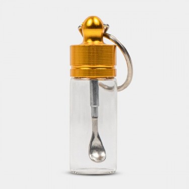 Doseur en verre avec cuillère télescopique (or)