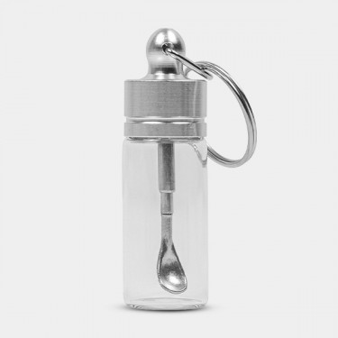 Doseur en verre avec cuillère télescopique (gris)