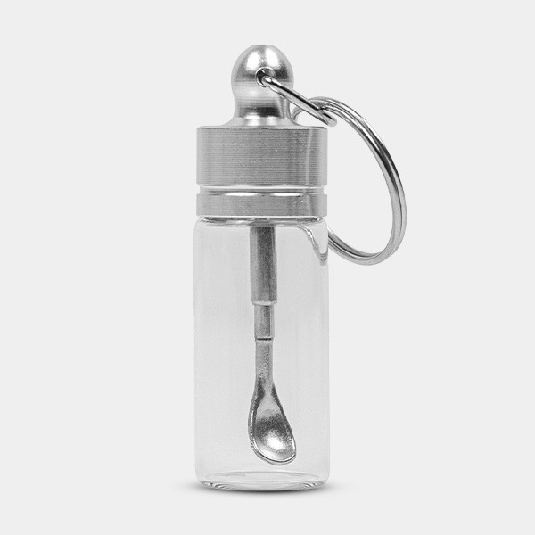 Doseur en verre avec cuillère télescopique (gris)