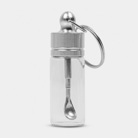 Doseur en verre avec cuillère télescopique (gris)