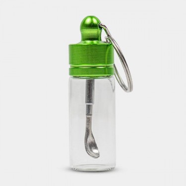 Doseur en verre avec cuillère télescopique (vert)