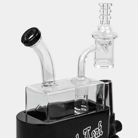 Bong Travel Rig Avec Chalumeau Black Leaf - GB The Green Brand