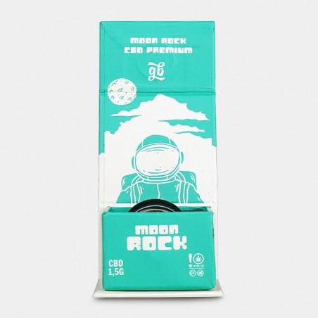 Moon Rock CBD GB, boîte ouverte, vue de face