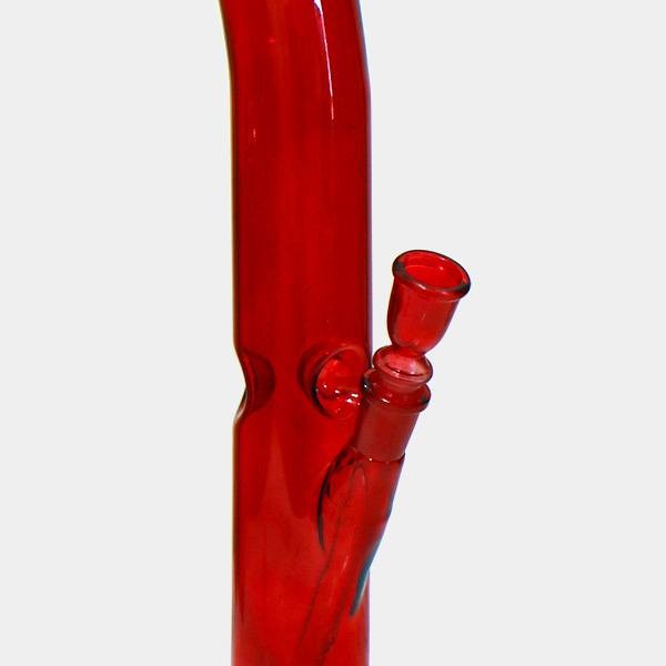 Bong en verre rouge Ice Bullet 43 cm - Grow Barato