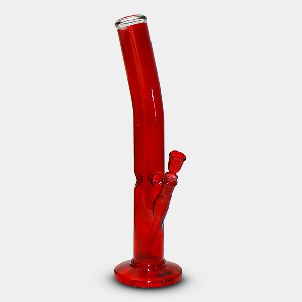 Bong en verre rouge Ice Bullet 43 cm - Grow Barato