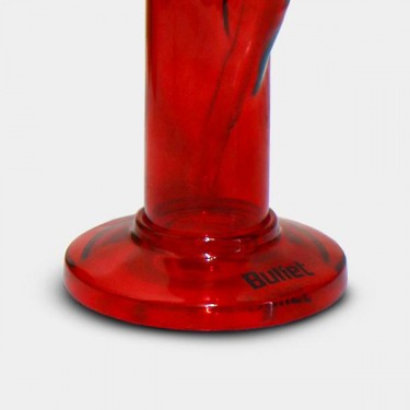 Bong en verre rouge Ice Bullet 43 cm - Grow Barato