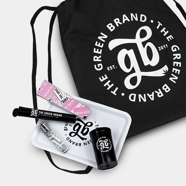 Kit Welcome GB avec des articles pour fumeurs de cannabis