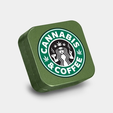 Grinder en aluminium carré Cannabis Coffee