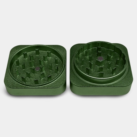 Grinder en aluminium carré Cannabis Coffee intérieur