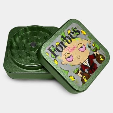 Grinder en aluminium carré Forbes ouvert