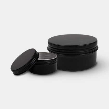 Boîte en aluminium noir mat avec couvercle à vis robuste | GB