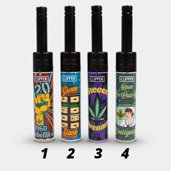 Briquet Clipper Minitube Retro Weed | GB The Green Brand