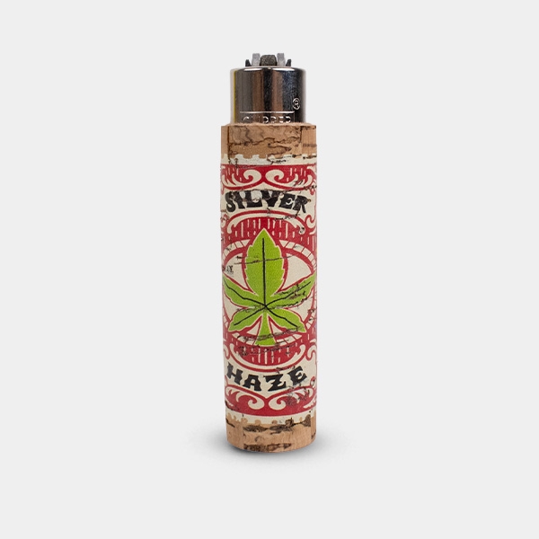 Briquet Clipper avec étui en liège Weed Cork