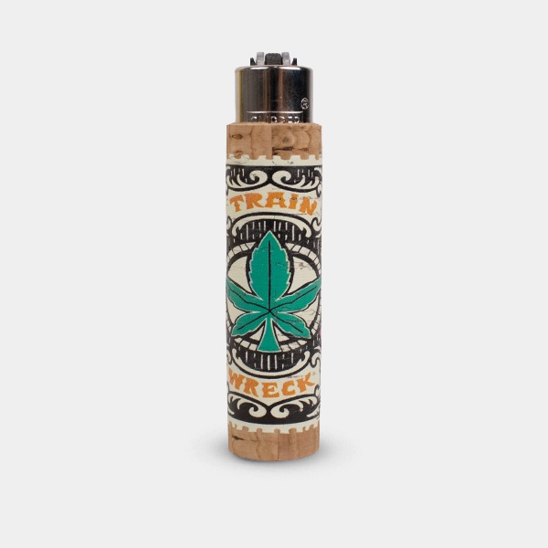 Briquet Clipper avec étui en liège Weed Cork