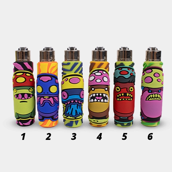 Briquet Clipper en silicone Monster Mushrooms - GB