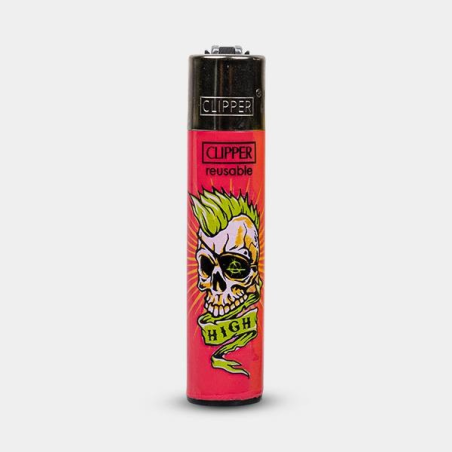 Clipper Skull Mix avec briquets et cendrier - GB The Green Brand
