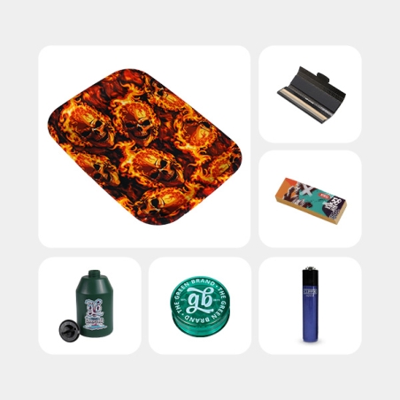 Kit Burning Skulls aver articles fumeurs - GB The Green Brand