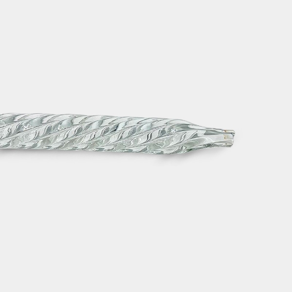Pipe en verre en spirale