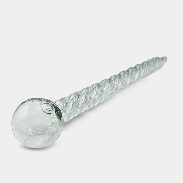 Pipe en verre en spirale
