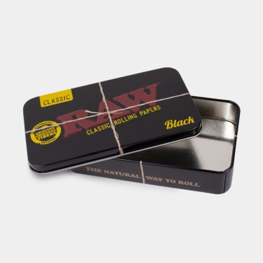 Boîte en métal Black XL RAW | Accessoires à rouler