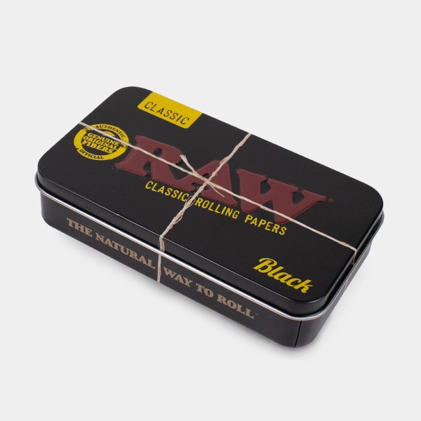 Boîte en métal Black XL RAW | Accessoires à rouler