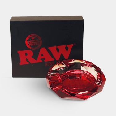 Cendrier Raw en verre Ruby Red | GB The Green Brand