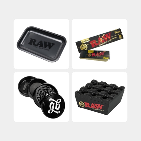 Kit Black RAW | Kit complet pour fumeurs édition noire 🚬