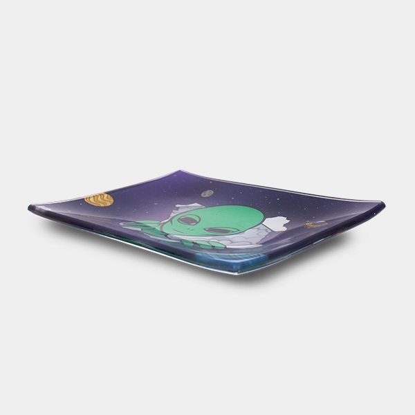 Plateau en verre Alien 16x12 GB design créatif premium