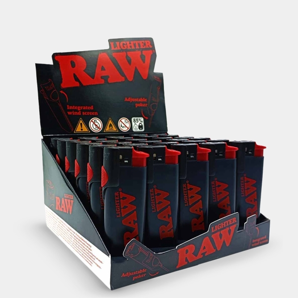 Présentoir de 30 briquets Raw Phoenix 3-en-1 noirs
