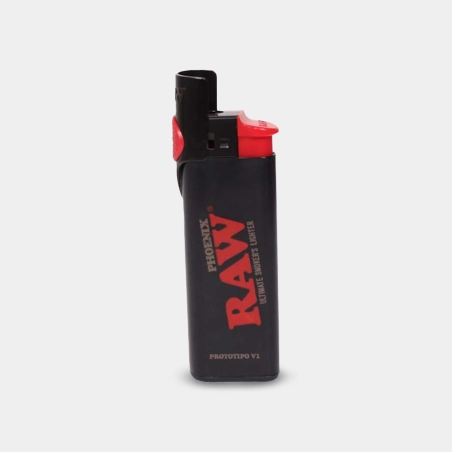 Briquet Raw Phoenix 3 en 1 noir avec couvercle pour l'air